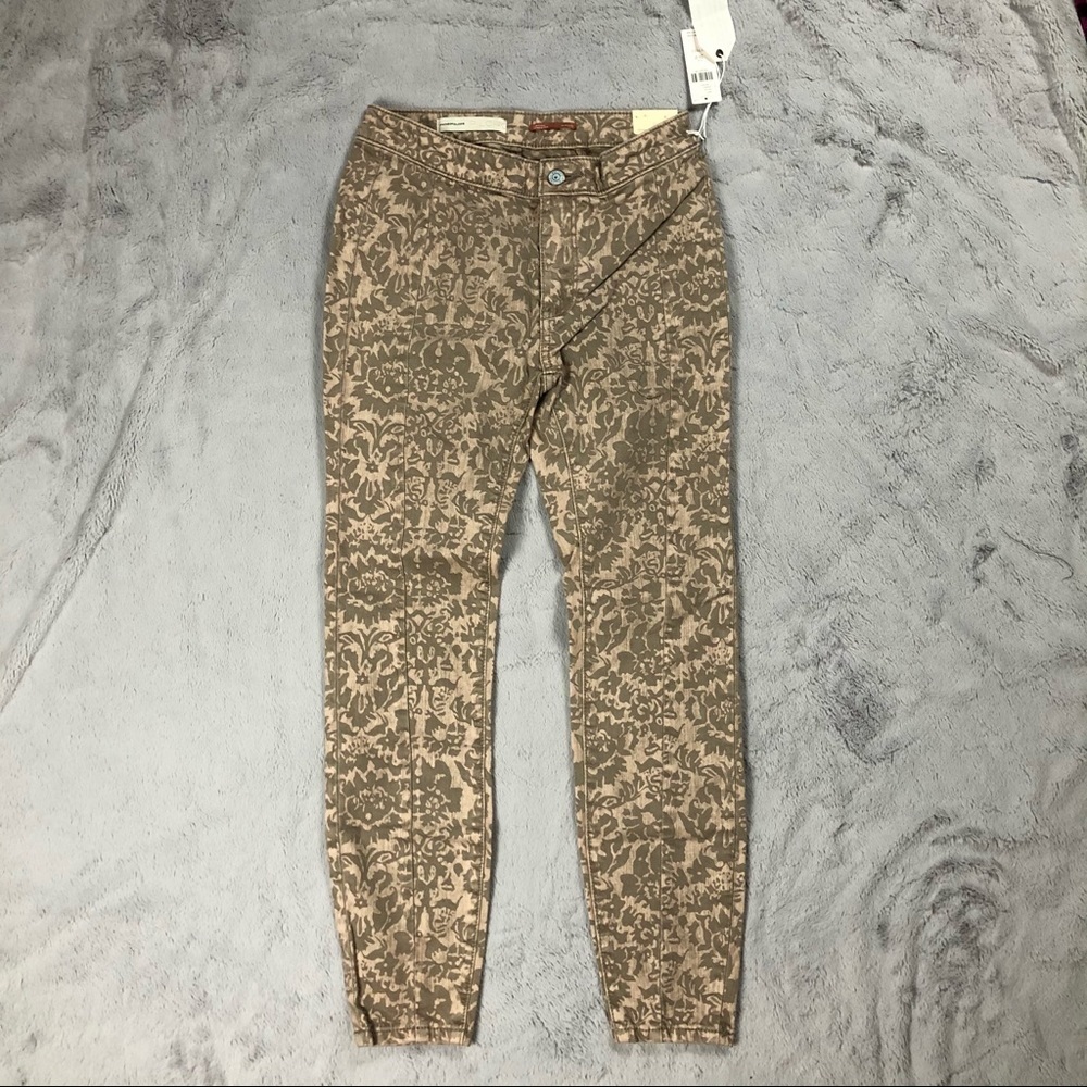 Anthropologie Pilcro Flocked High Rise Leggings